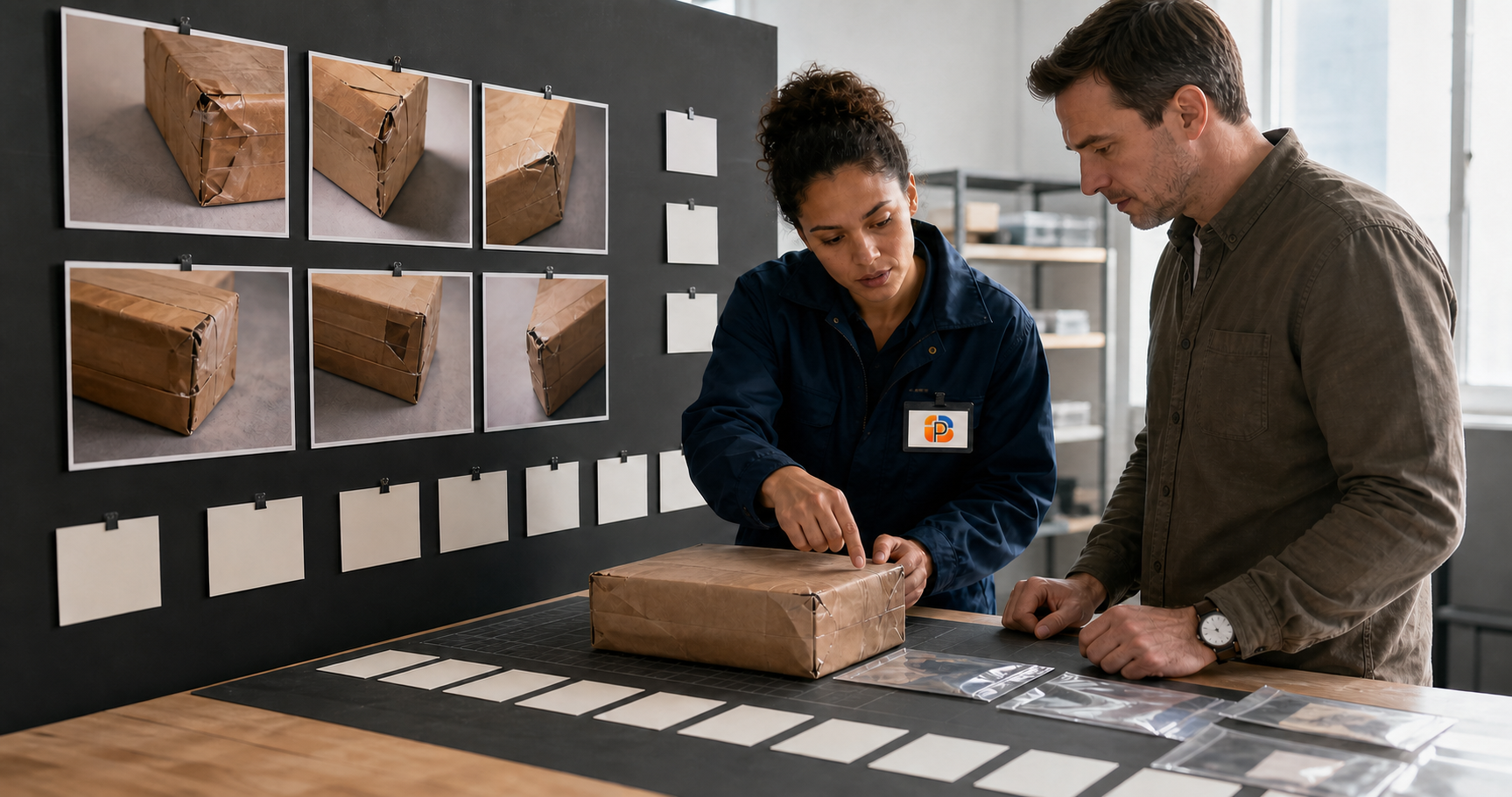 Bhpost operations specialists reconstructing a parcel incident using condition photographs, a physical chronology and supporting evidence